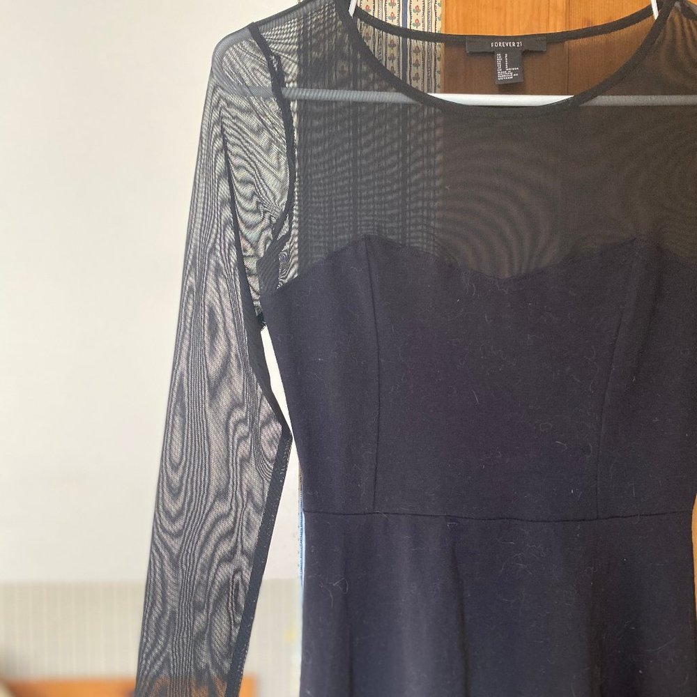 Forever 21 Black Mesh Dress